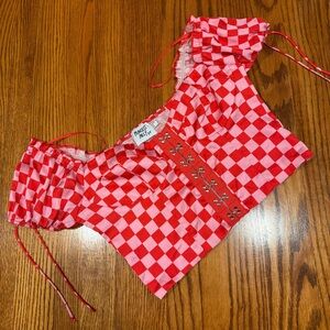 New without Tags Princess Polly Checkered Corset Style Crop Top - Size 8
